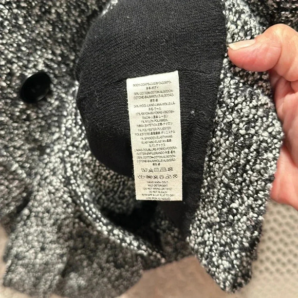 Free People Black womens Tweed Boucle Fall Jacket Small Petite 
Belted - Picture 5 of 9